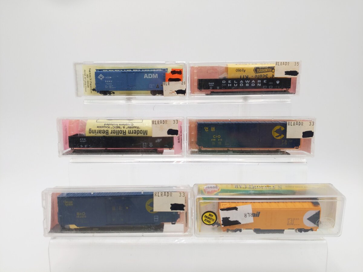 Roadhouse and Others N Scale Assorted Freight Cars #15256, #11307, #7002 [6] EX/Box
