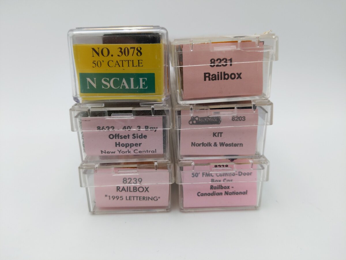 Roadhouse and Others N Scale Assorted Freight Cars #904855, #51249, #51939 [6] EX/Box