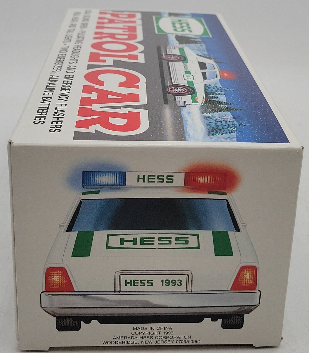 Hess 1993 White Patrol Car 