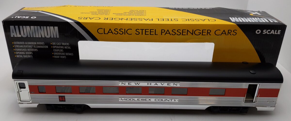 K-Line K4649-30200 O NH "Middlesex County" 18" Aluminum Baggage Lounge Car EX/Box