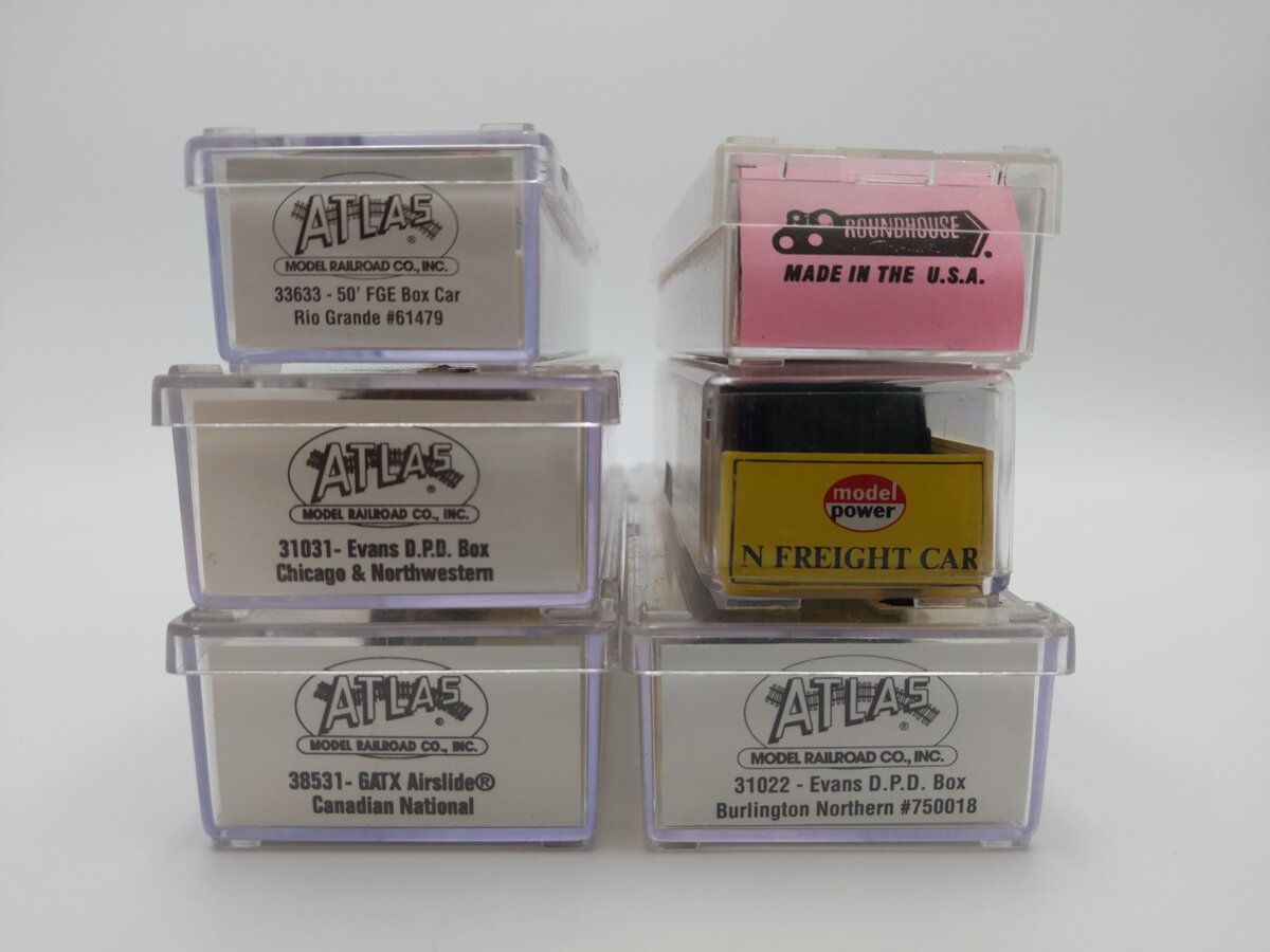 Atlas and Others N Scale Assorted Freight Cars #714275, #582039, #750018 [6] EX/Box