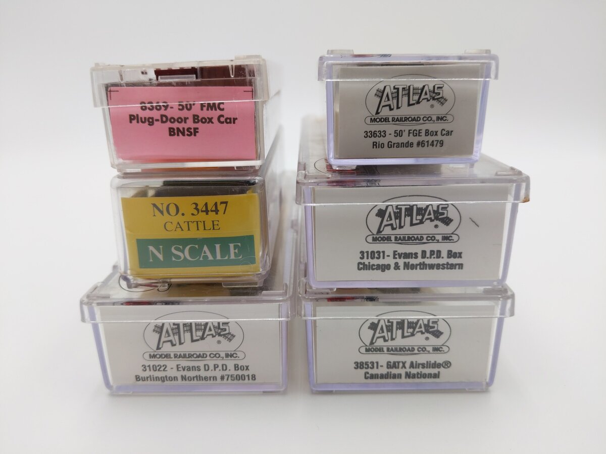 Atlas and Others N Scale Assorted Freight Cars #714275, #582039, #750018 [6] EX/Box