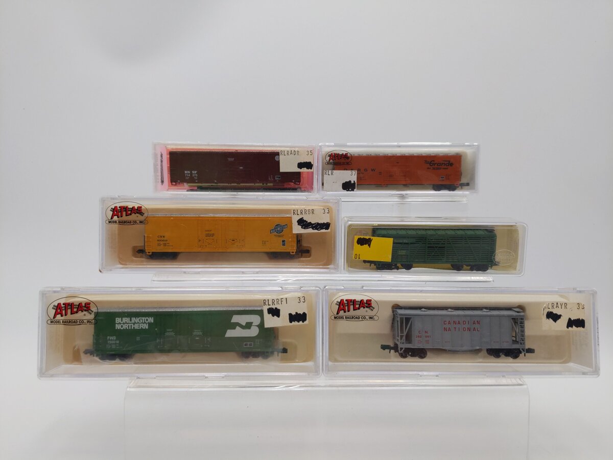 Atlas and Others N Scale Assorted Freight Cars #714275, #582039, #750018 [6] EX/Box