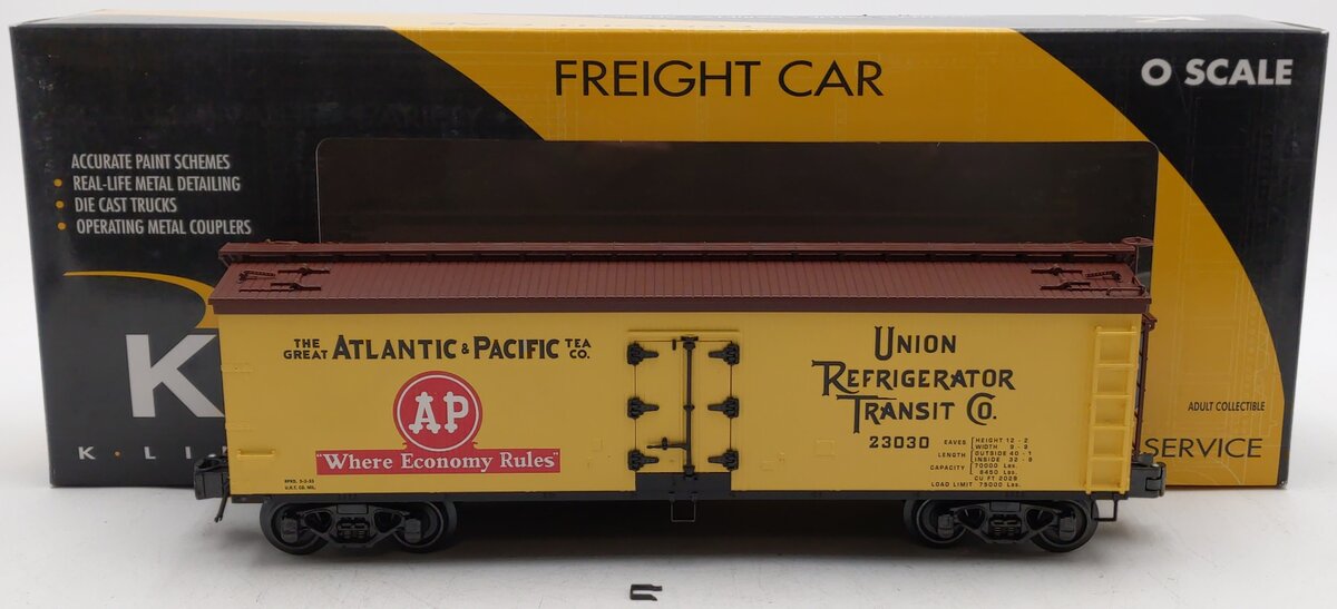 K-Line K742-8020 O Atlantic & Pacific Tea Co. Woodside Refrigerator Car #23030 EX/Box