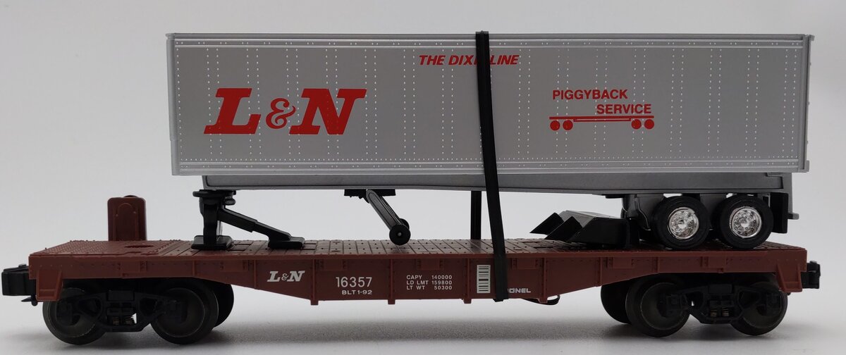 Lionel 6-16357 O Gauge Louisville and Nashville Flatcar w/Trailer EX/Box