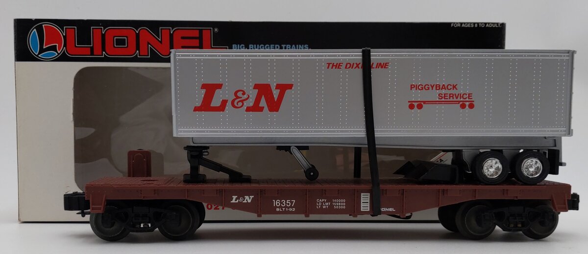 Lionel 6-16357 O Gauge Louisville and Nashville Flatcar w/Trailer EX/Box