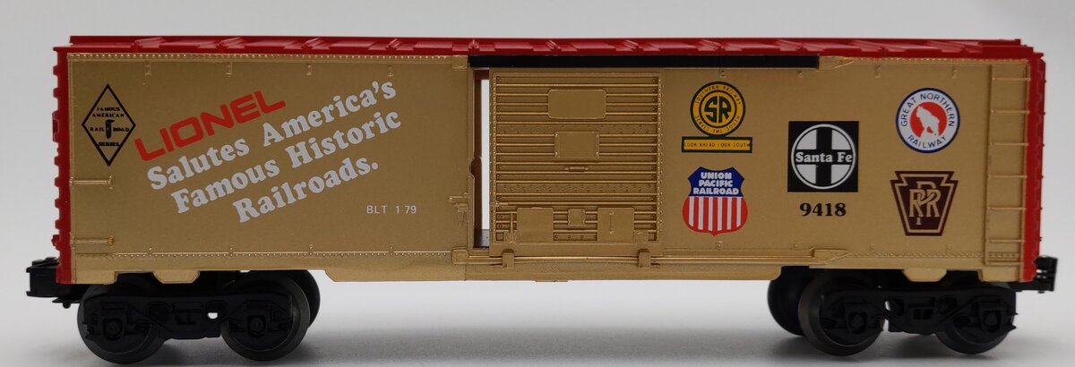 Lionel 6-9418 O Gauge Famous American Railroads Commemorative Boxcar LN