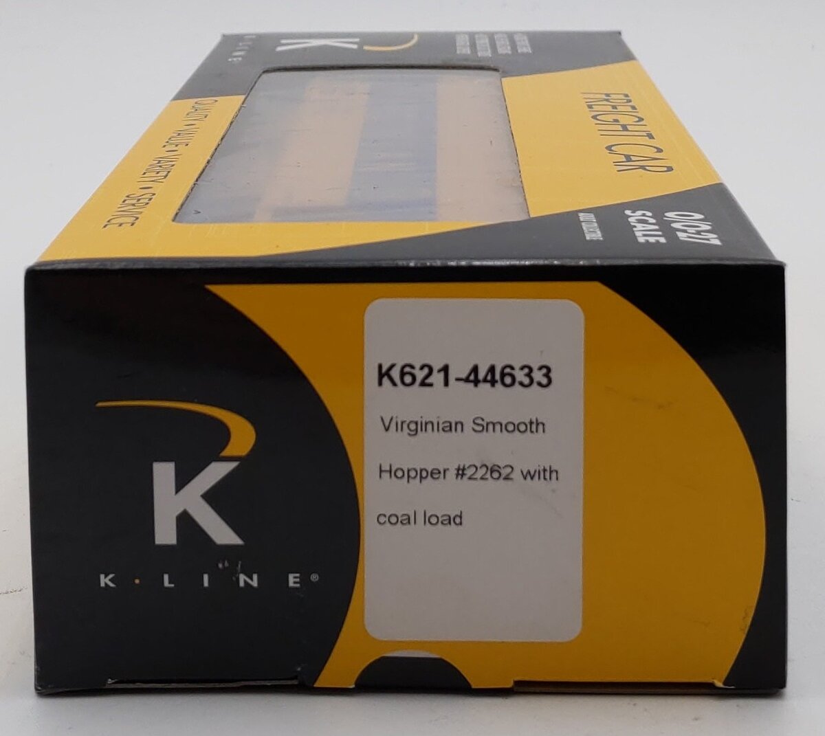 K-Line K621-44633 O Gauge Virginian Hopper w/Coal Load #2262 LN/Box