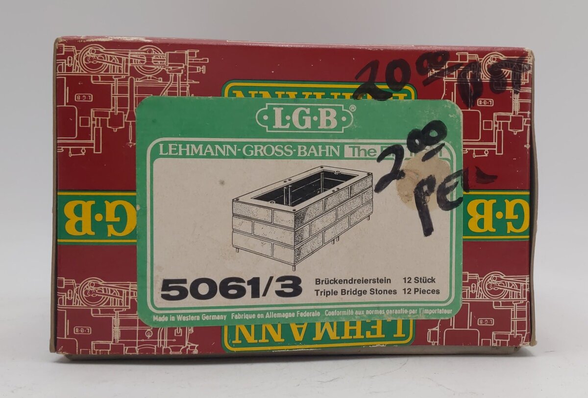 LGB 5061/3 G Scale Triple Bridge Stones LN/Box