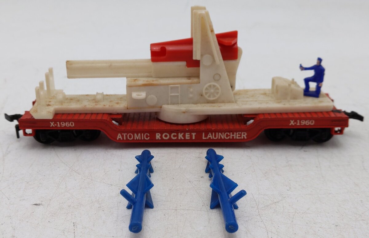 Marx Vintage HO Scale Atomic Rocket Launcher Flat Car #X-1960 VG