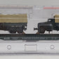 Menards 275-9200 O Scale Army Long Flatcar w/ Army Trucks #8696 NIB