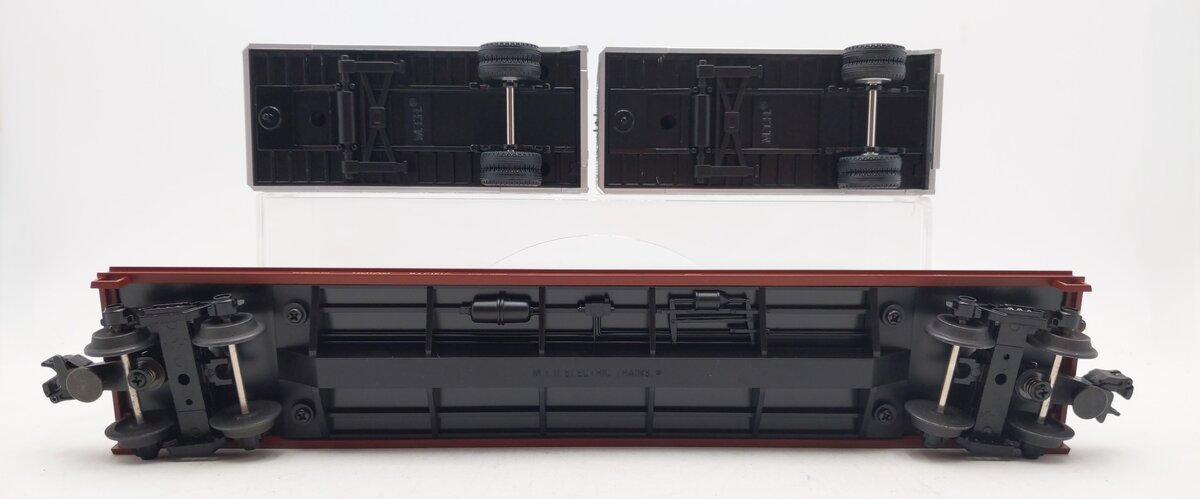 MTH 20-98107 O Gauge Union Pacific Flatcar w/2 Short Trailers #57256 EX/Box