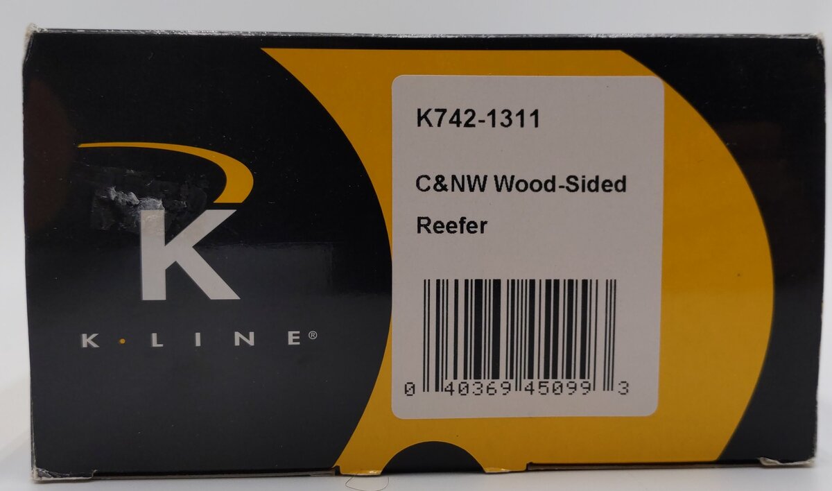K-Line K742-1311 O Gauge Chicago & NorthWestern Wood-Sided Reefer #15236 NIB