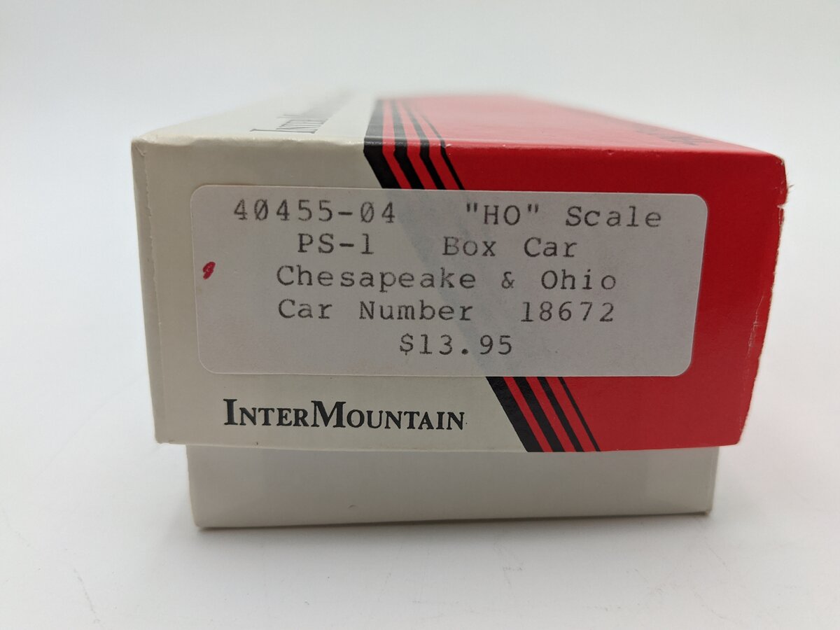 InterMountain 40455-04 HO Chesapeake & Ohio 40’ PS-1 Box Car #18672 EX/Box