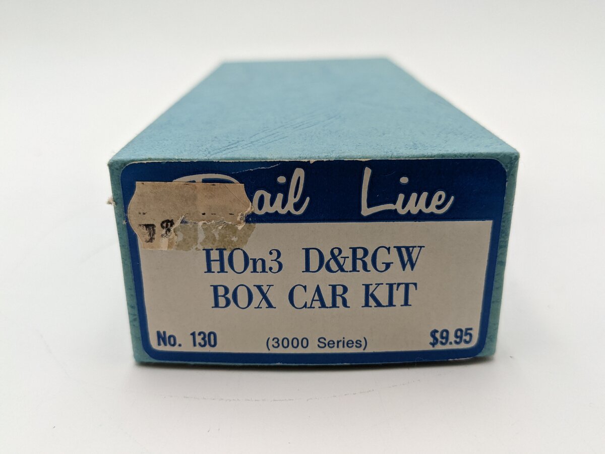 Rail Line 130 HOn3 Scale Denver & Rio Grade Western 3000 Series Box Car Kit EX/Box