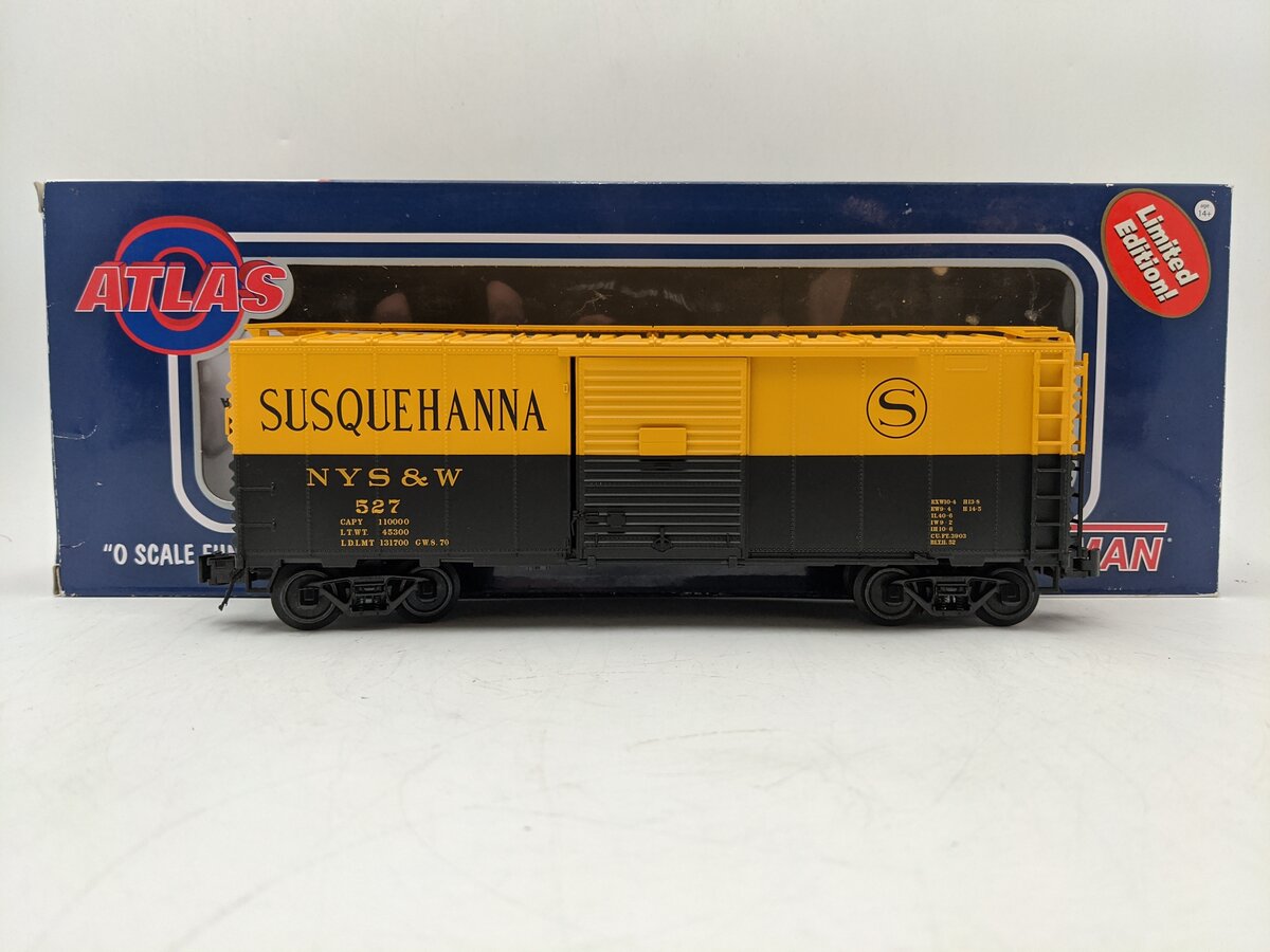 Atlas 2002219-2 O New York Susquehanna & Western Boxcar #527 (3 Rail) EX/Box