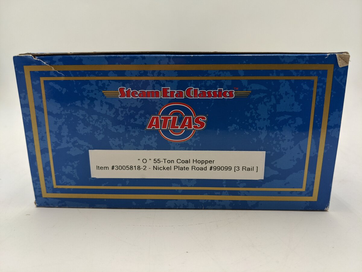 Atlas 3005818-2 O Nickel Plate Road 55-Ton Coal Hopper #99099 (3 Rail) EX/Box