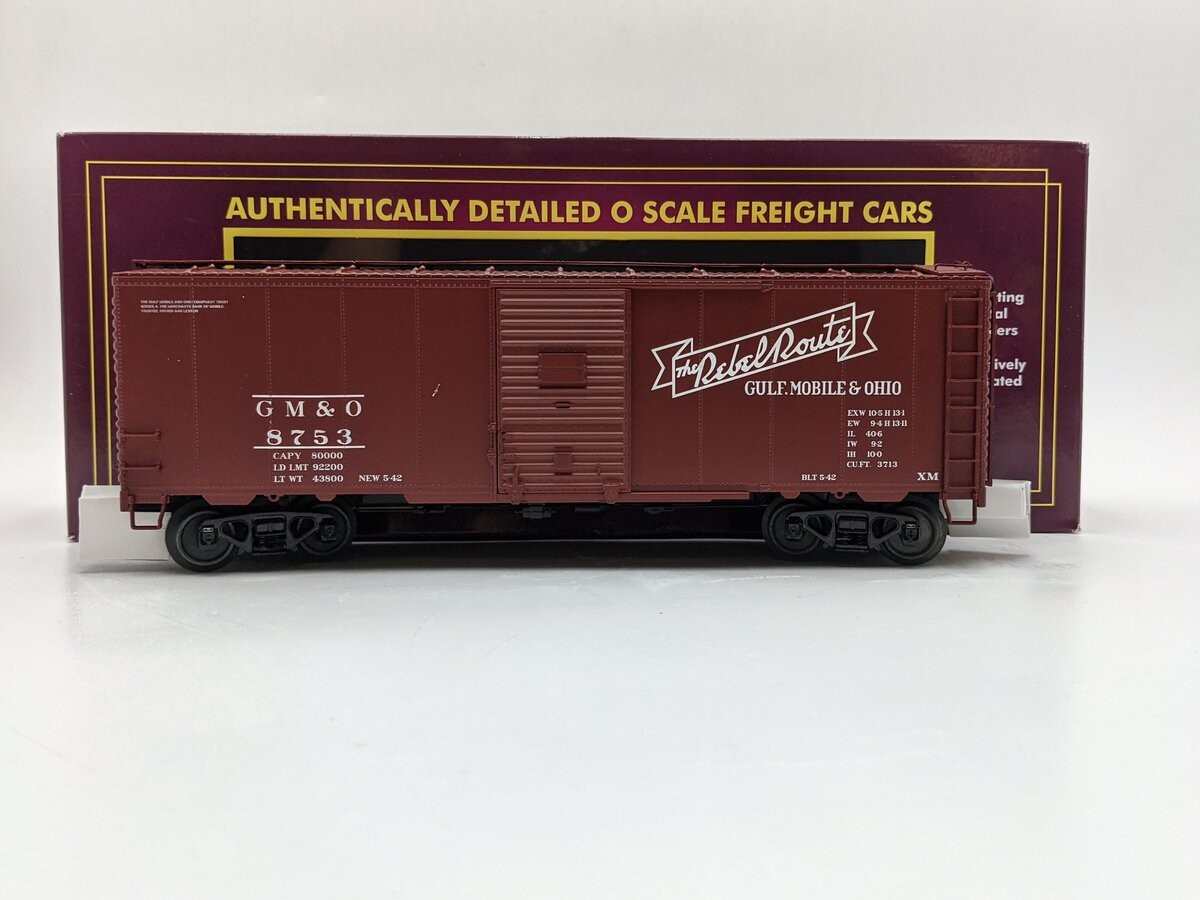 MTH 20-93781 O Gauge Gulf Mobile & Ohio 40' AAR Boxcar #8753 EX/Box