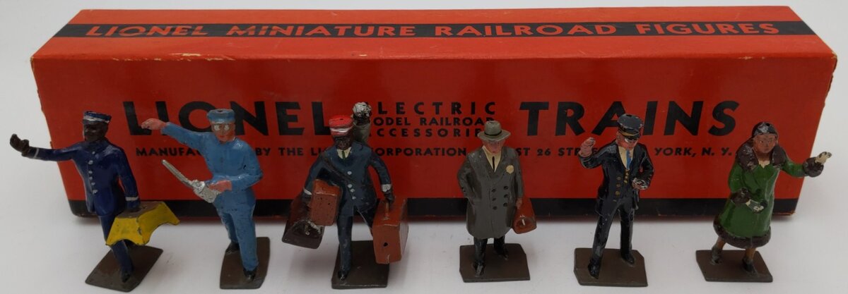 Lionel 550 Standard Gauge Prewar Miniature Railroad Figures (6) VG/Box