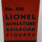 Lionel 550 Standard Gauge Prewar Miniature Railroad Figures (6) VG/Box