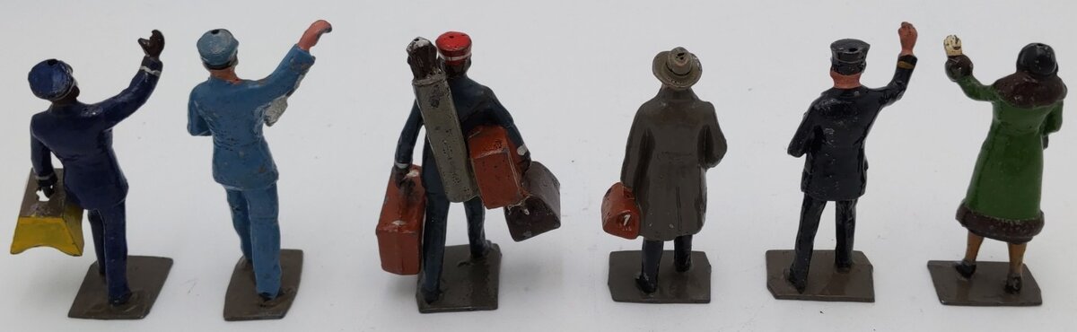 Lionel 550 Standard Gauge Prewar Miniature Railroad Figures (6) VG/Box