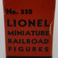 Lionel 550 Standard Gauge Prewar Miniature Railroad Figures (6) VG/Box