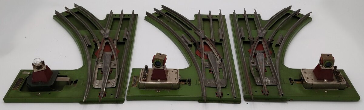 Lionel 222 Vintage Standard Gauge Left & Right Remote Control Switches [3] VG/Box