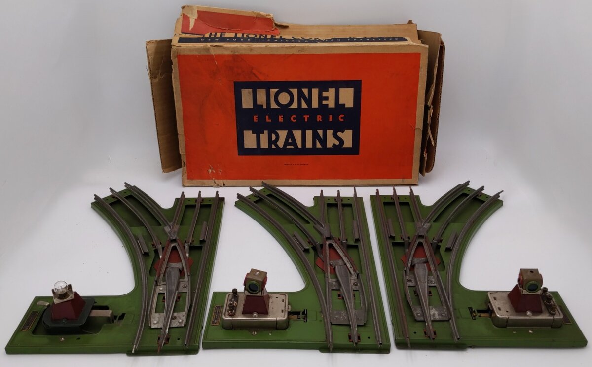Lionel 222 Vintage Standard Gauge Left & Right Remote Control Switches [3] VG/Box