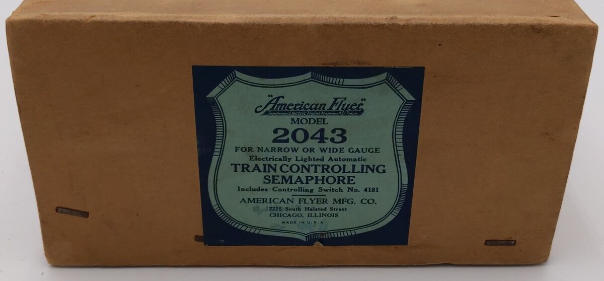 American Flyer 2043 Vintage Standard Gauge Automatic Train Control Semaphore/Box