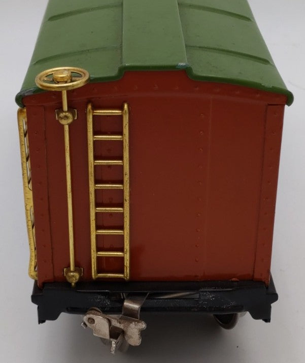 Lionel 213 Vintage Standard Gauge Tera Cotta & Green Cattle Car VG/Box