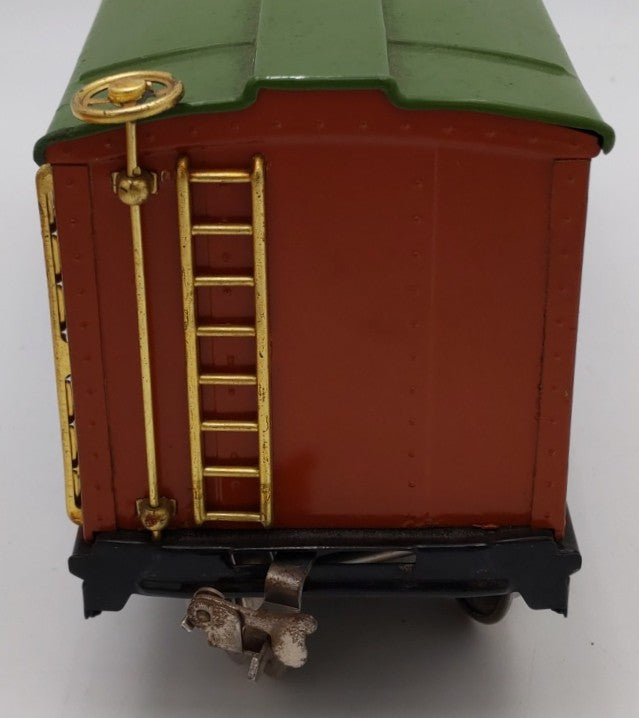 Lionel 213 Vintage Standard Gauge Tera Cotta & Green Cattle Car VG/Box