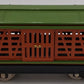 Lionel 213 Vintage Standard Gauge Tera Cotta & Green Cattle Car VG/Box