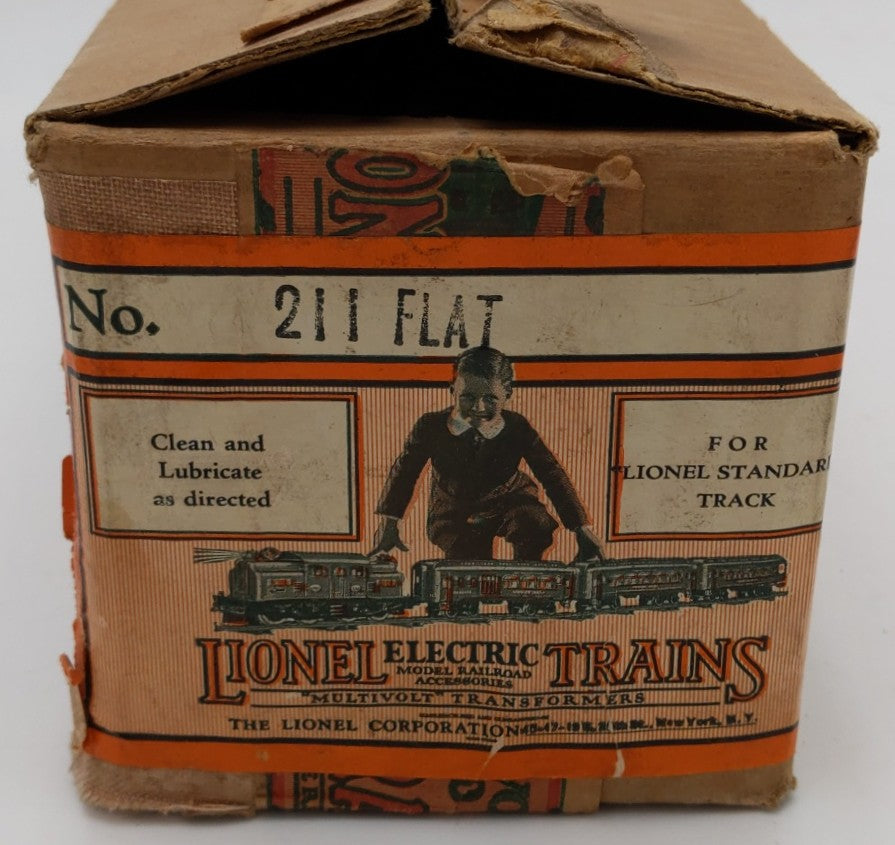 Lionel 211 Vintage Standard Gauge Lionel Lines Flatcar with Stakes VG/Box