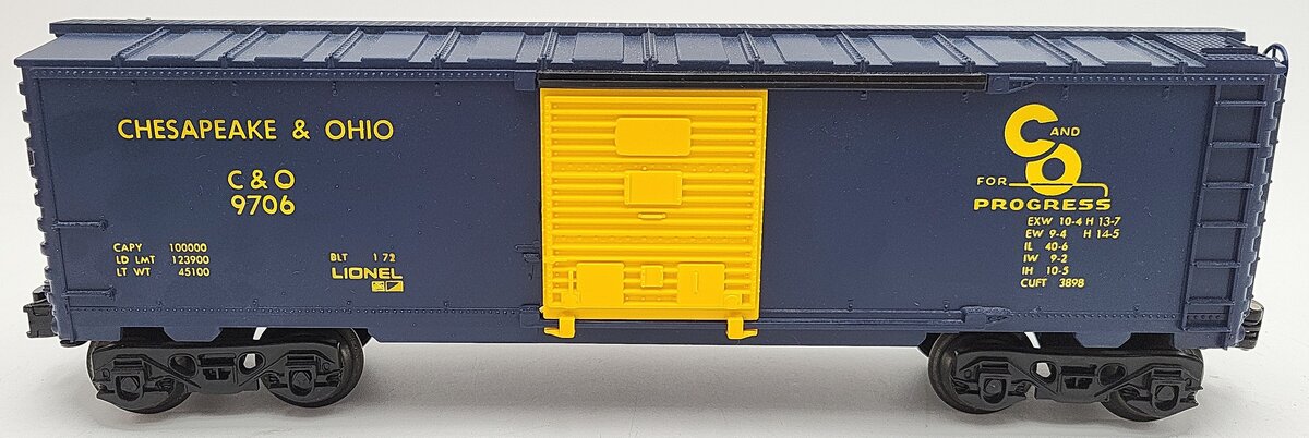 Lionel 6-9706 O Gauge Chesapeake and Ohio Boxcar EX/Box