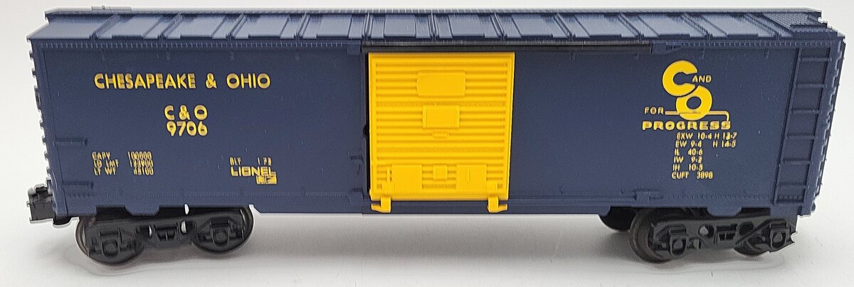 Lionel 6-9706 O Gauge Chesapeake and Ohio Boxcar EX/Box