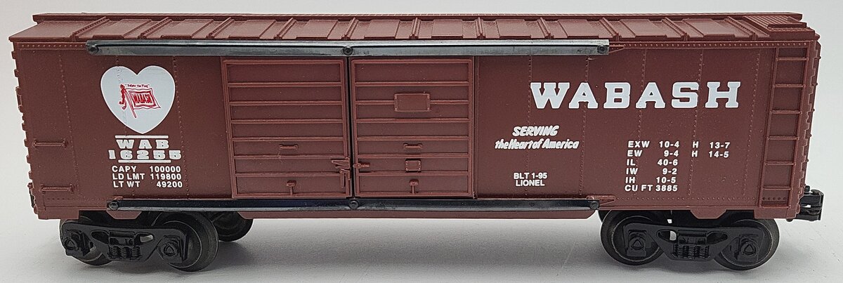 Lionel 6-16255 O Gauge Wabash Double Door Boxcar #16255 VG/Box