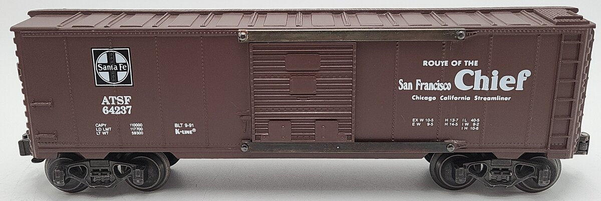 K-Line K64237 O Gauge Santa Fe Classic Boxcar #64237 VG/Box