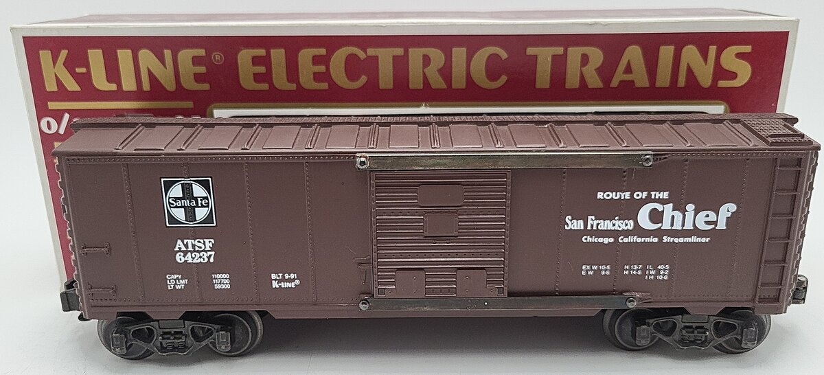 K-Line K64237 O Gauge Santa Fe Classic Boxcar #64237 VG/Box