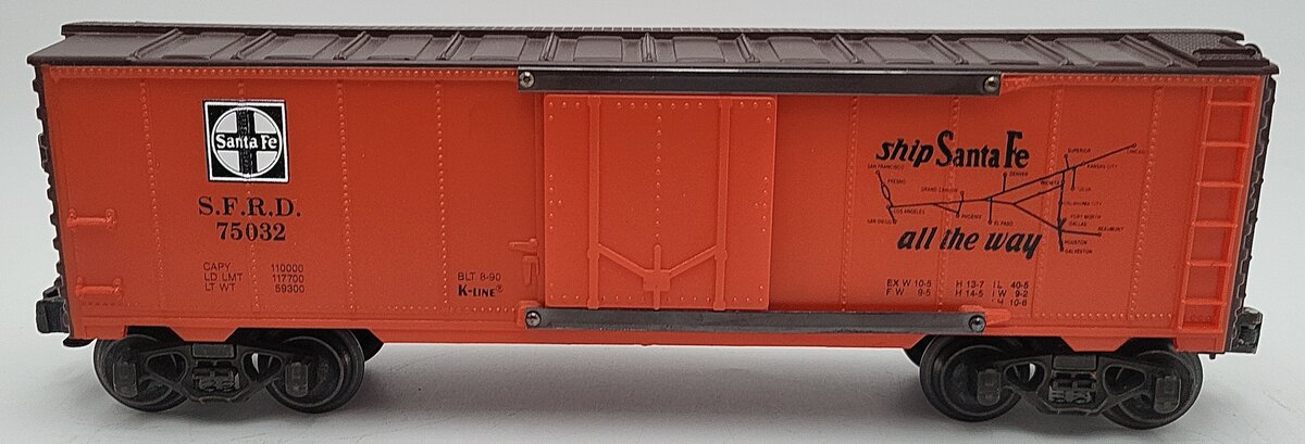 K-Line O Gauge SFRD Santa Fe Boxcar #75032 EX/Box