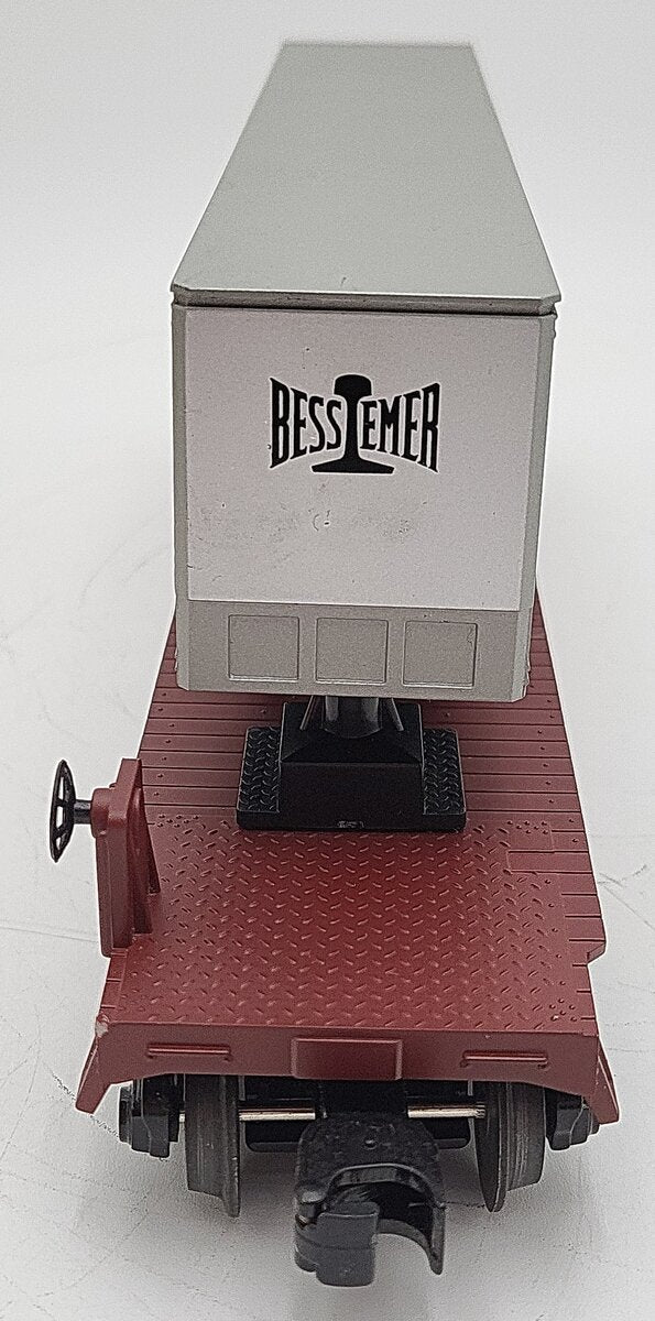 MTH 30-76585 O Bessemer & Lake Erie Flat Car with 40' Trailer Car No. 474287 EX/Box