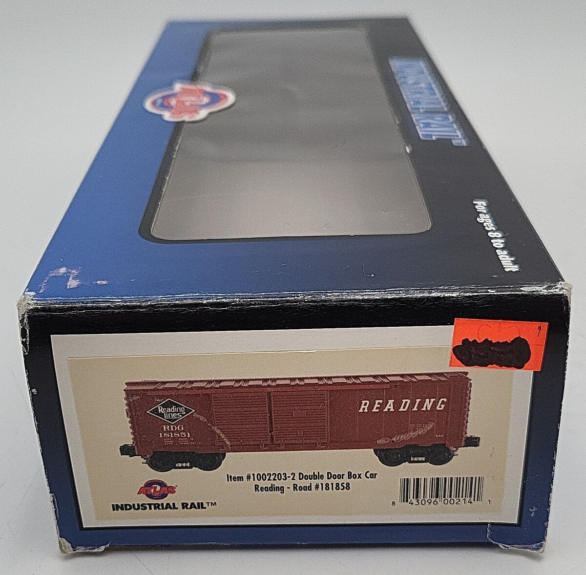 Industrial Rail 1002203 O Gauge Reading Double Door Boxcar EX/Box