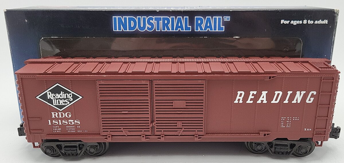 Industrial Rail 1002203 O Gauge Reading Double Door Boxcar EX/Box