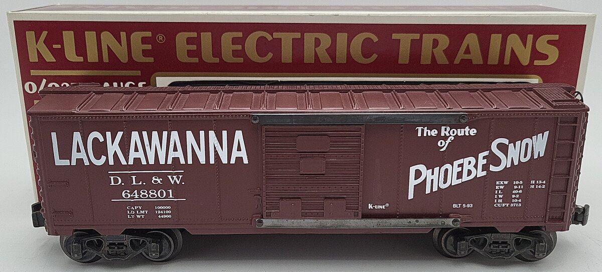 K-Line K-648801 Lackawanna Phoebe Snow Classic Boxcar VG/Box