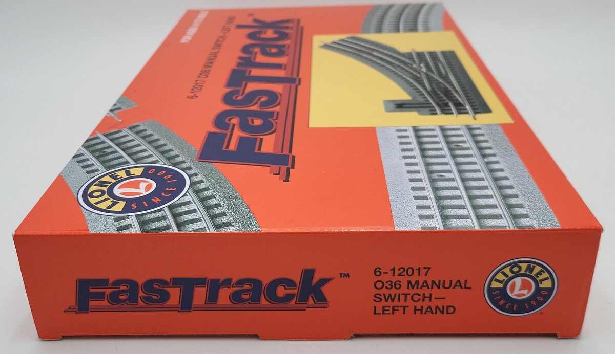 Lionel 6-12017 O36 FasTrack Left Hand Manual Switch Turnout VG/Box