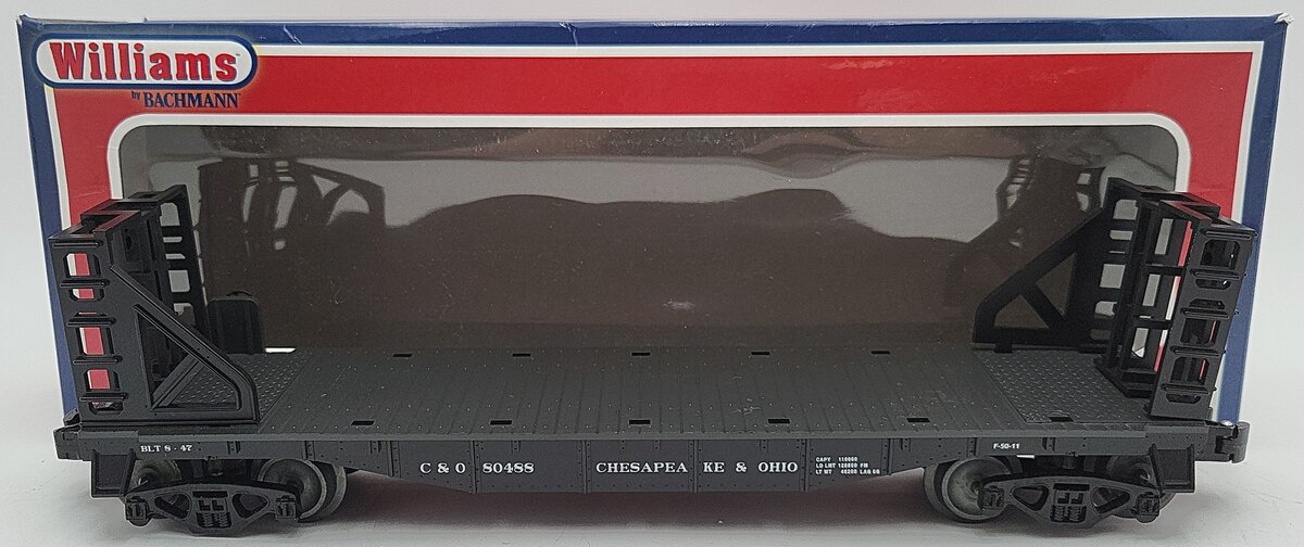 Williams 47505 O C&O 40' Flatcar w/ Bulkhead #80488 LN/Box