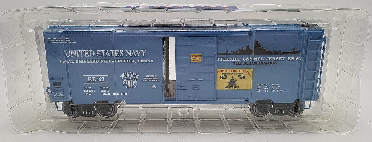 RMT 96432-5 O Gauge US Navy Battleship U.S.S. New Jersey BB-62 40' PS-1 Boxcar NIB
