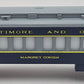 Lionel 6-9524 O Gauge Baltimore & Ohio "Margaret Corbin" Passenger Car #9524 EX/Box
