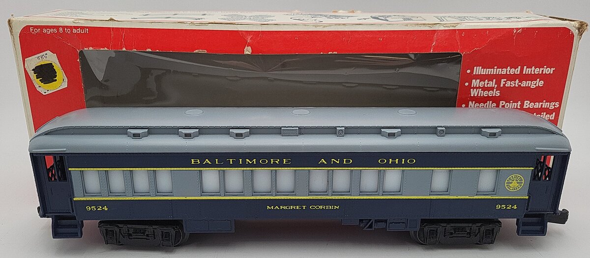 Lionel 6-9524 O Gauge Baltimore & Ohio "Margaret Corbin" Passenger Car #9524 EX/Box