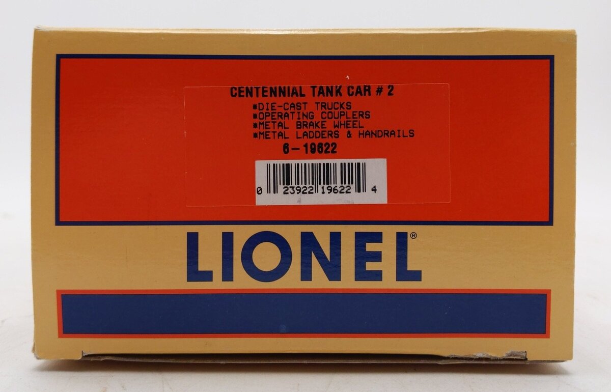 Lionel 6-19622 Centennial Single Dome Tank Car 6015-2 LN/Box