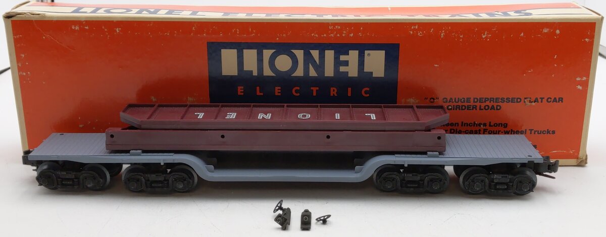 Lionel 6-6509 O Gauge 16 Wheel Flatcar with Girder Load EX/Box